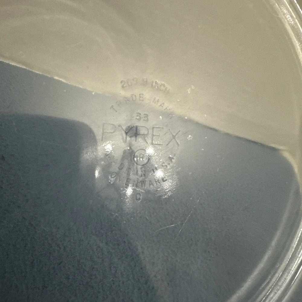 Vintage PYREX 209 Clear Glass 9 Inch Pie Plate - 1950's Era
